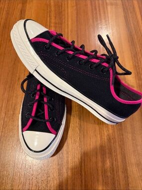 Converse Chuck 70 Ox Low Top Mountain Club shoes black and pink sz womens 8